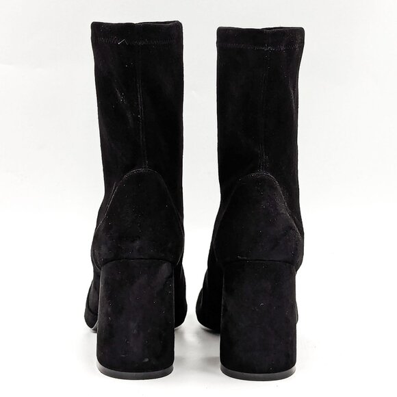 Stuart Weitzman Women Yulian Black Suede Sock Dress Office Sock Boots size 7.5 - Picture 6 of 12